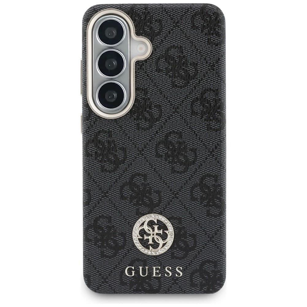 Kryt Guess - Rhinestone Round Logo MagSafe - Samsung Galaxy S26 černý - náhled 3