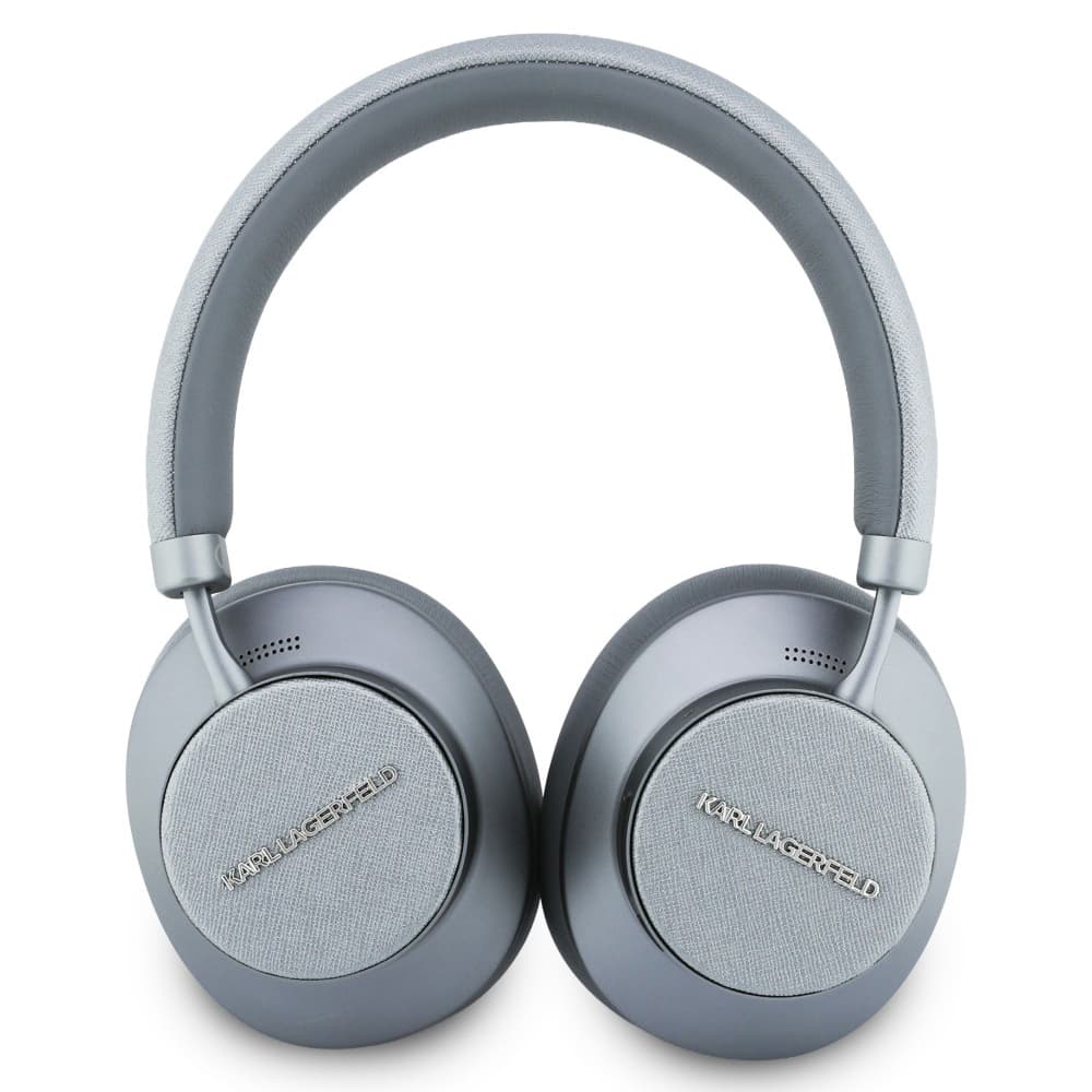 Karl Lagerfeld - Bezdrátová sluchátka Saffiano Elongated (KLBHP73PSACKMG) - Náhlavní, ANC, Bluetooth, Type-C - Šedá - náhled 3