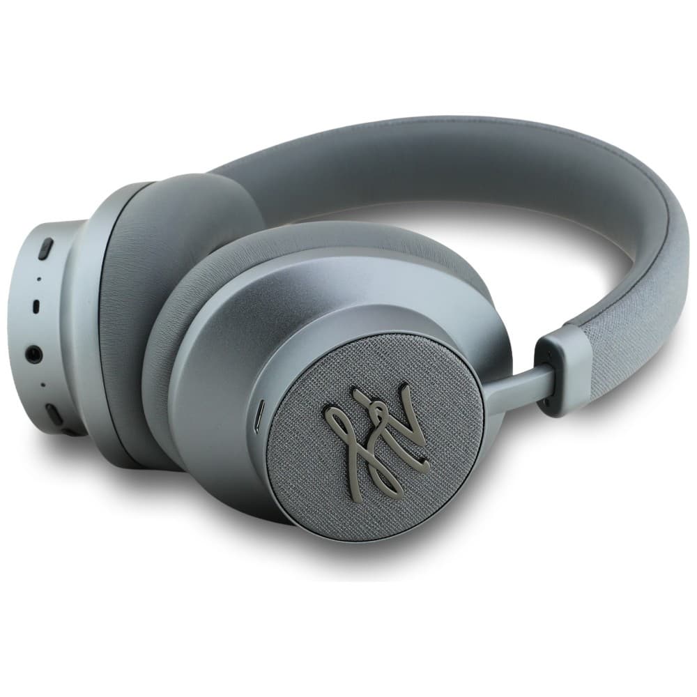 Karl Lagerfeld - Bezdrátová sluchátka Grained Initials (KLBHP73PSAKLSG) - Náhlavní, ANC, Bluetooth, Type-C - Šedá - náhled 3