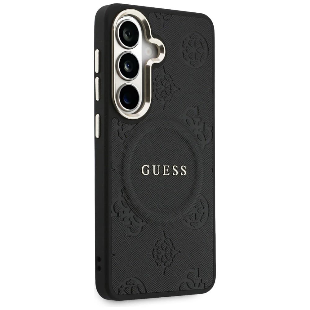 Kryt Guess - Saffiano Peony Embossed Ring MagSafe (GUHMS26SPSAMSECK) - Samsung Galaxy S26 Černý - náhled 3