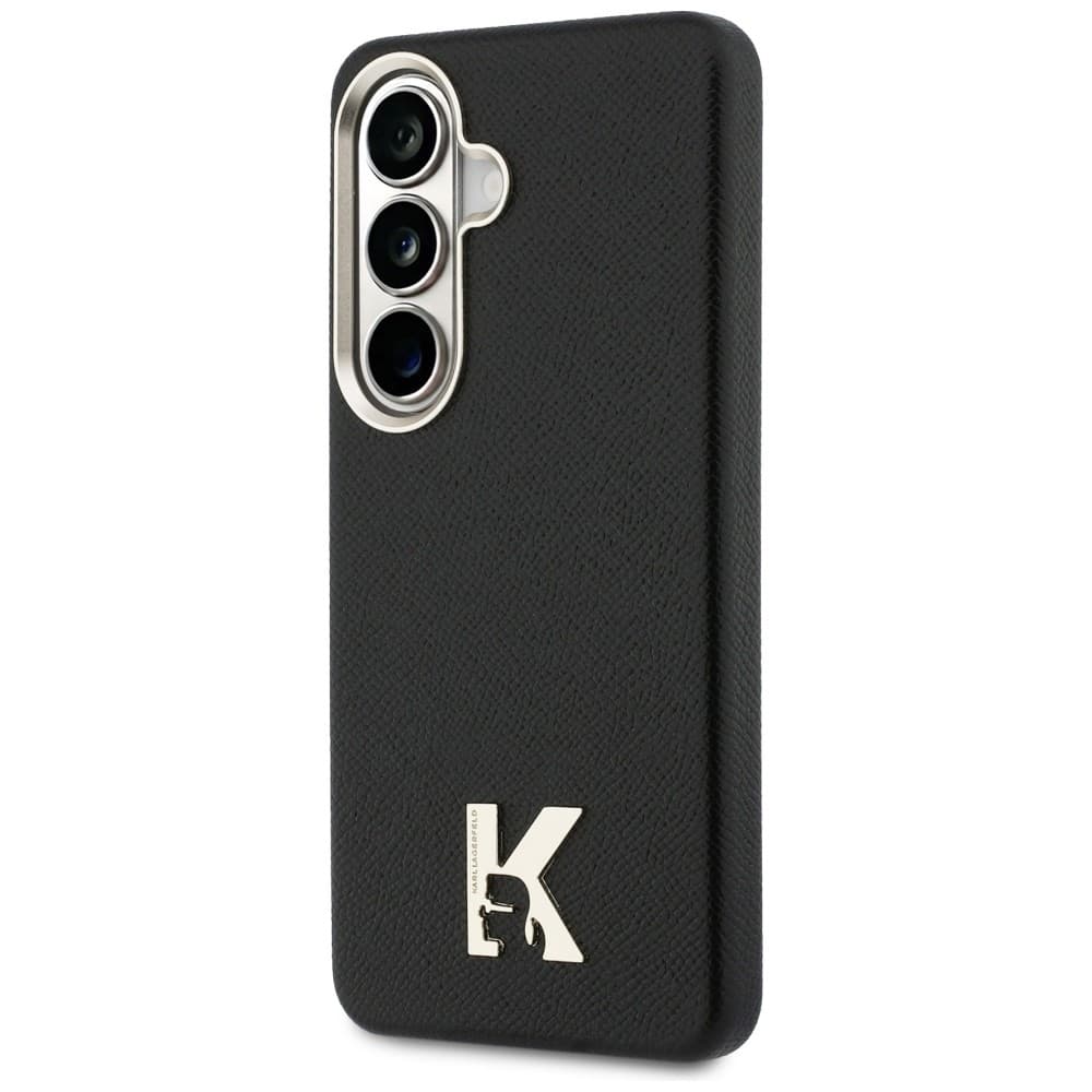Kryt Karl Lagerfeld - Wrapped Grained Leather with K Head Logo MagSafe - Samsung Galaxy S26 černý - náhled 3