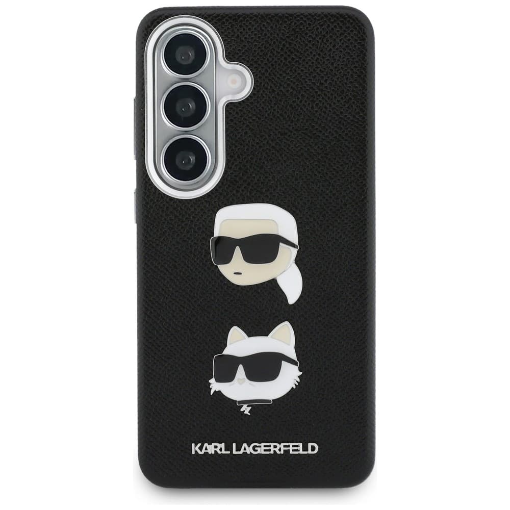 Kryt Karl Lagerfeld - Wrapped Leather Saffiano with K&amp;C Head Pin (KLHCS26SPSFDHPOK) - Samsung Galaxy S26 Černý - náhled 3