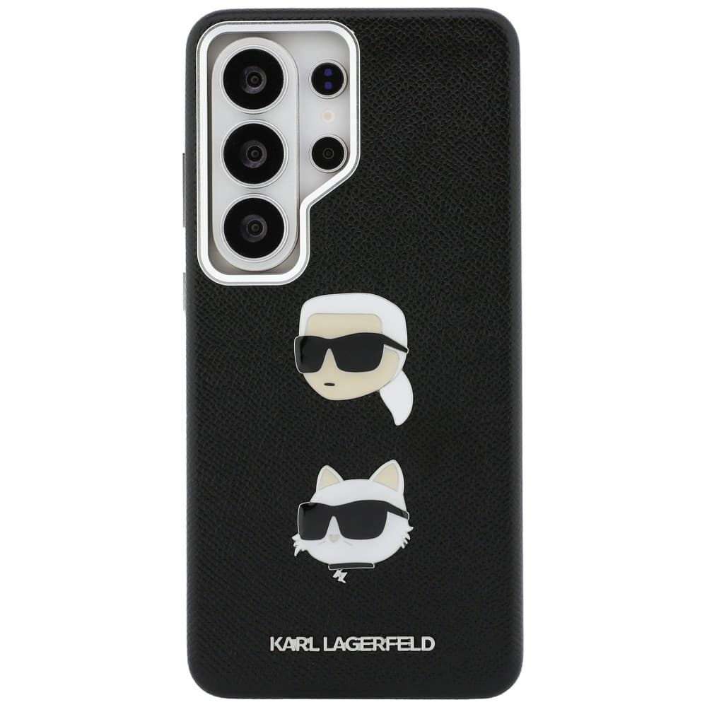 Kryt Karl Lagerfeld - Wrapped Leather Saffiano with K&amp;C Head Pin (KLHCS26LPSFDHPOK) - Samsung Galaxy S26 Ultra Černý - náhled 3