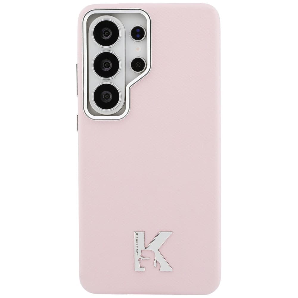 Kryt Karl Lagerfeld - Wrapped Grained Leather with K Head Logo MagSafe (KLHMS26L5PGFKHGP) - Samsung Galaxy S26 Ultra Růžový - náhled 3