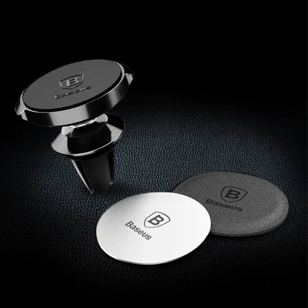 Baseus 2pack Kovová destička ACDR-A0S PU kůže železo Black Silver - náhled 3