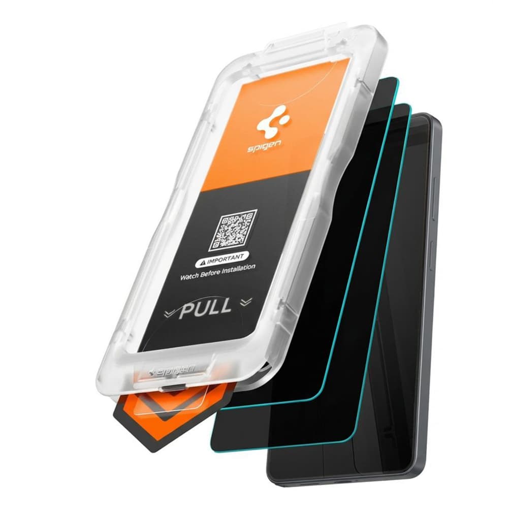 Tvrzené sklo Spigen - (2 pack) Glas.tR EZ-FIT Pro HD (AGL11096) - Samsung Galaxy S26 privátní - náhled 3