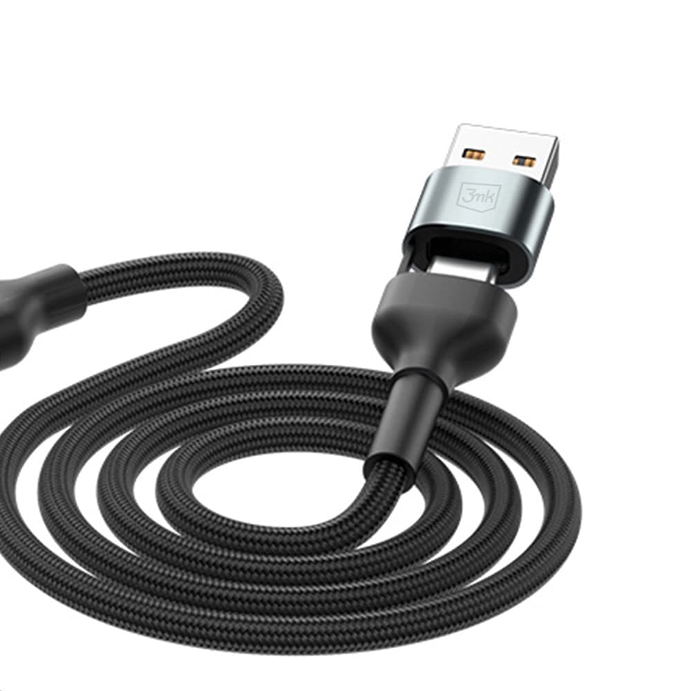 Kabel 3mk Data Cable Hyper N-Series 6in1 - USB-C/USB Male, USB-C Female to USB-C, Lightning, Micro, 18W, 9V/2A, 1.2m černý - náhled 3