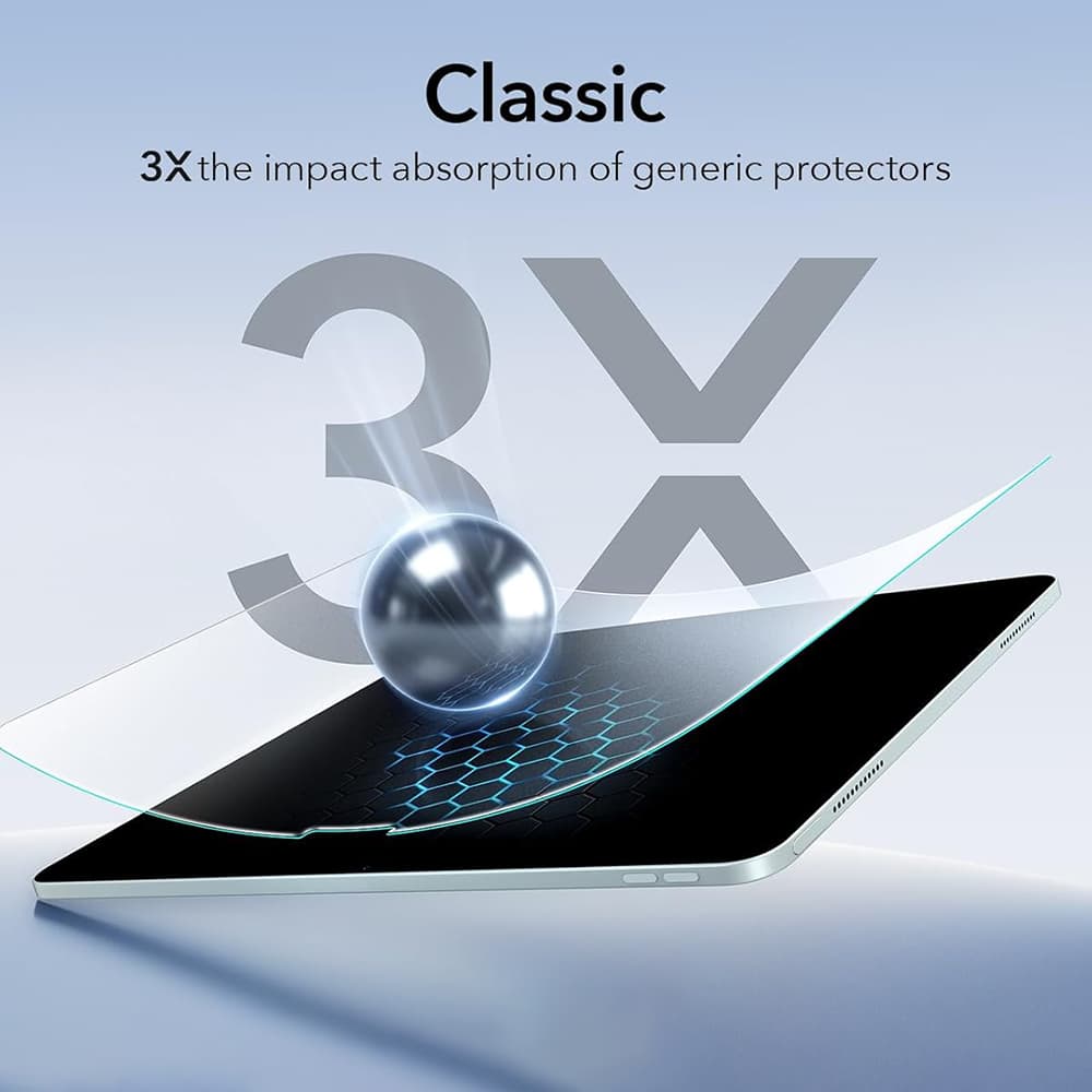 Fólie ESR - Paper-Feel UltraFit Tray (2 pack) - iPad Air 11 (2024/2025/2026) Průhledná - náhled 3