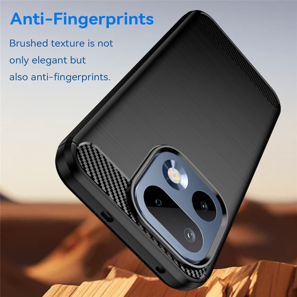 Kryt Techsuit Carbon Silicone - Realme 16 Pro černý - náhled 3