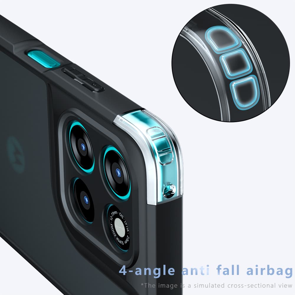Kryt Techsuit - PureFrost MagSafe - Motorola Moto G77 / G67 - matně černý - náhled 3