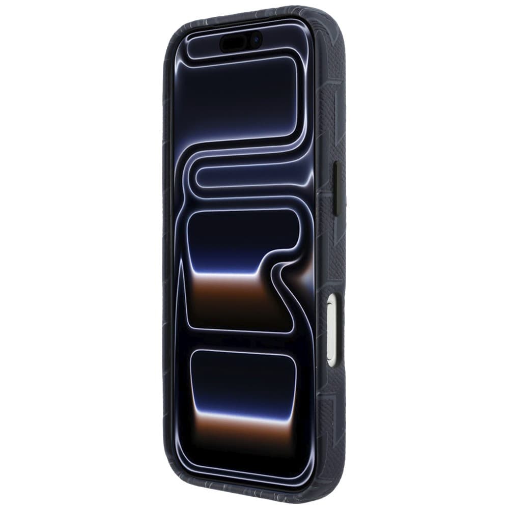 Kryt Karl Lagerfeld Leather KL Monogram Logo MagSafe pro iPhone 17 Pro modrý - náhled 3