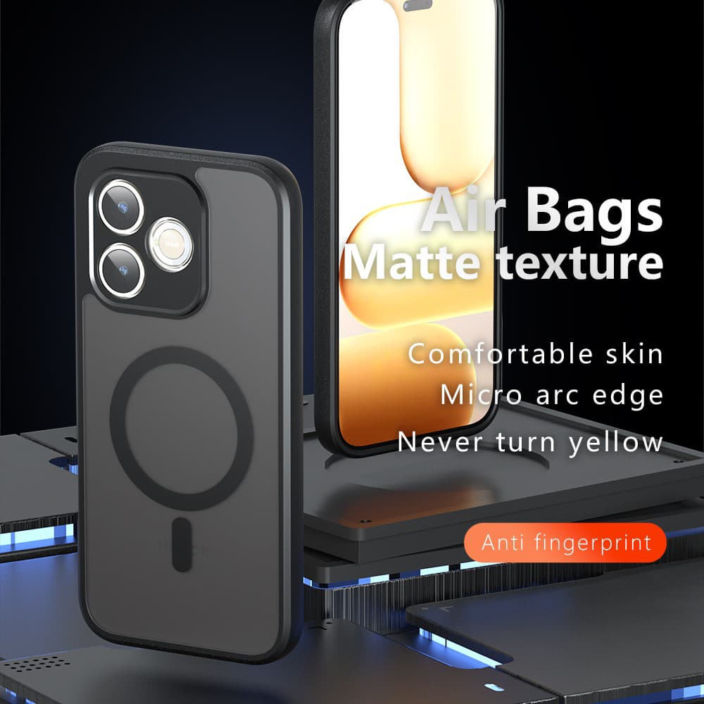 Kryt Techsuit - PureFrost MagSafe - Honor 600 Lite - matně černý - náhled 3