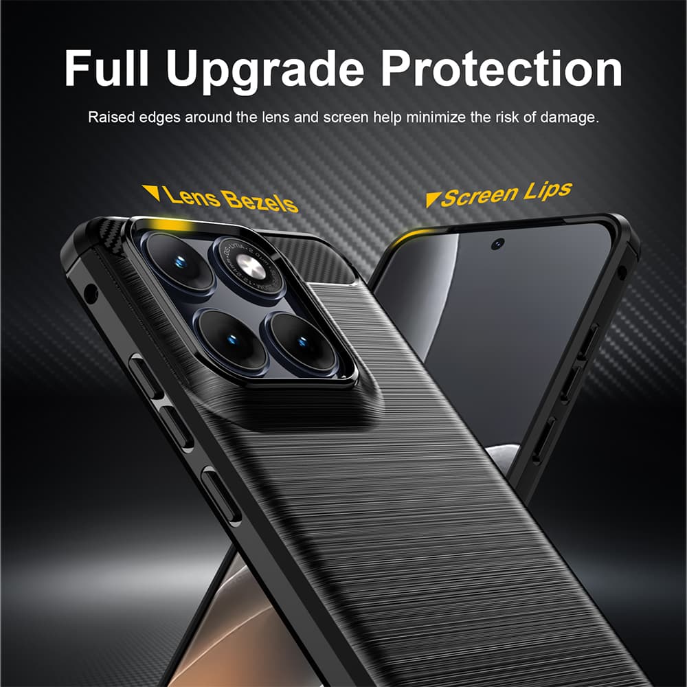 Kryt Techsuit Carbon Silicone Motorola Edge 70 Fusion černý - náhled 3