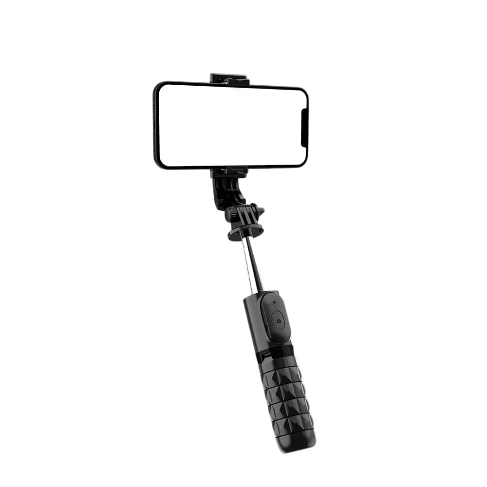 Techsuit Mini Selfie Tyč Q11 Stabilní Stativ Bluetooth 360 Černá 74cm - náhled 3