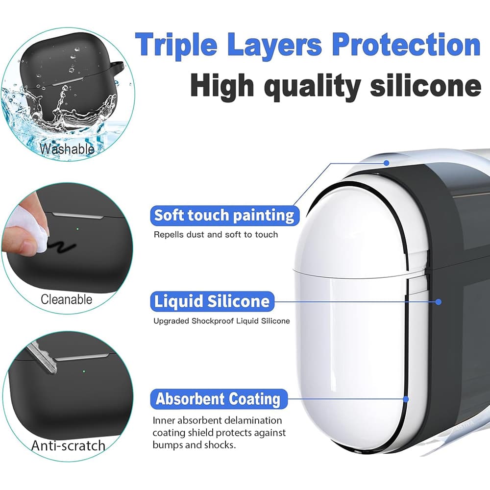 Silikonové pouzdro Techsuit pro Huawei FreeClip 2 černé - náhled 3