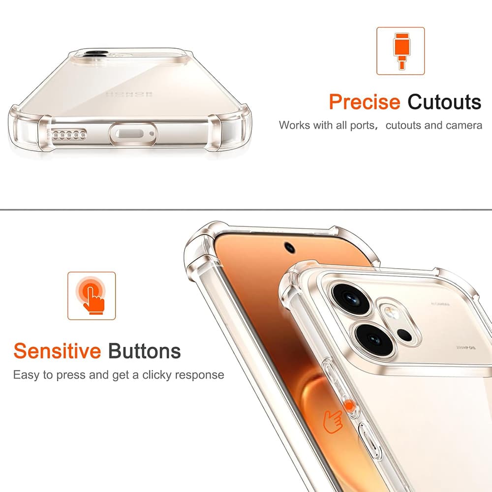 Kryt Techsuit Shockproof Clear Silicone pro Honor 600 průhledný - náhled 3