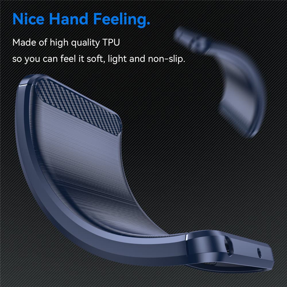 Kryt Techsuit Carbon Silicone pro Xiaomi Redmi Note 15 Pro 4G modrý - náhled 3