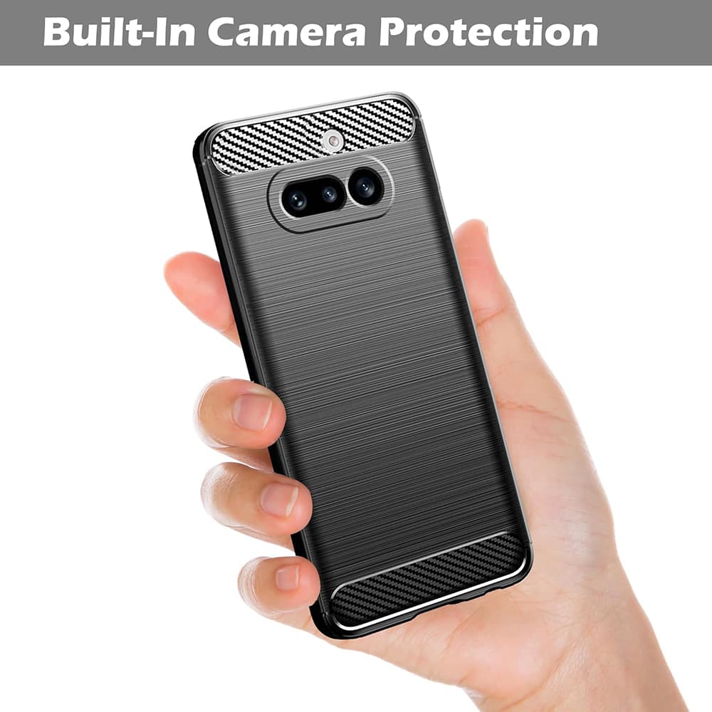 Kryt Techsuit Carbon Silicone pro Nothing Phone (4a) černý - náhled 3
