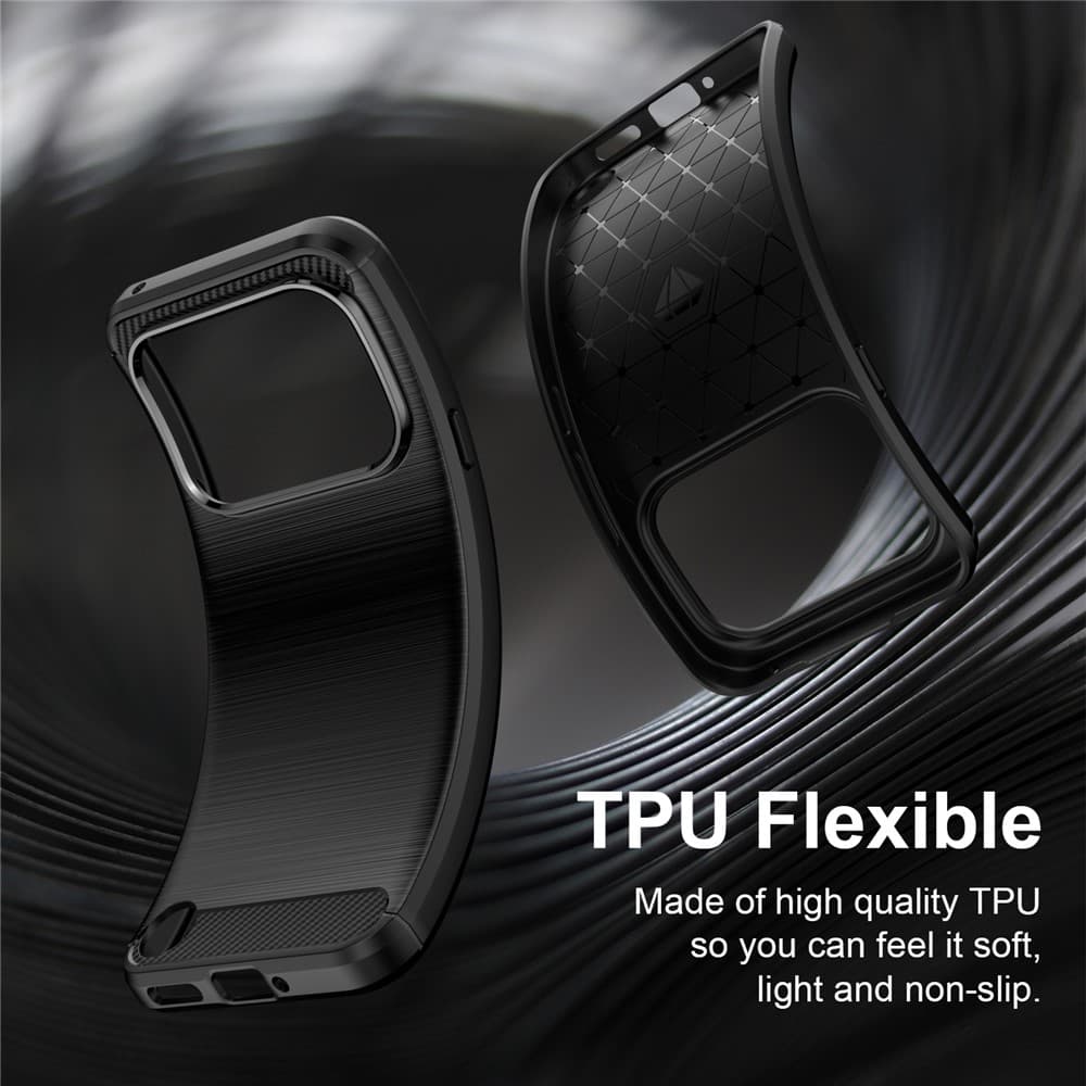 Kryt Techsuit Carbon Silicone Nothing Phone (4a) Pro černý - náhled 3