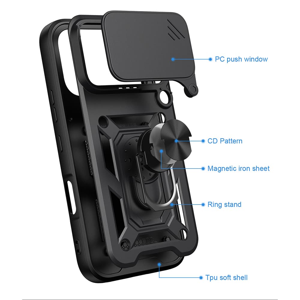 Kryt Techsuit CamShield Series Honor 600 a 600 Pro modrý - náhled 3