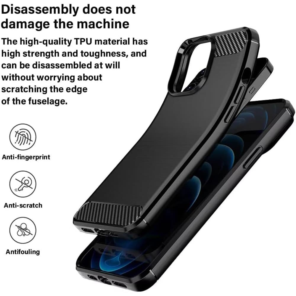 Kryt Techsuit Carbon Silicone Oppo A6 a A6x a A6k modrý - náhled 3