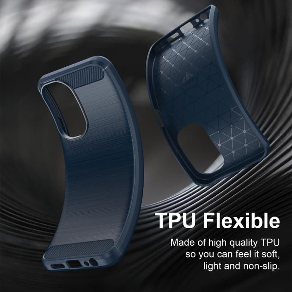 Kryt Techsuit Carbon Silicone Xiaomi Redmi A7 Pro 4G modrý - náhled 3