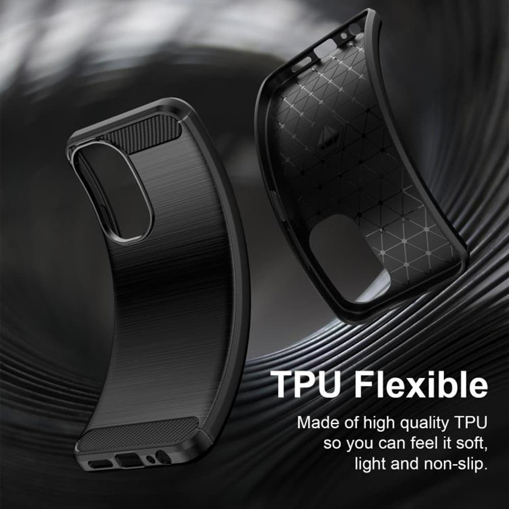 Kryt Techsuit Carbon Silicone Xiaomi Redmi A7 Pro 4G černý - náhled 3