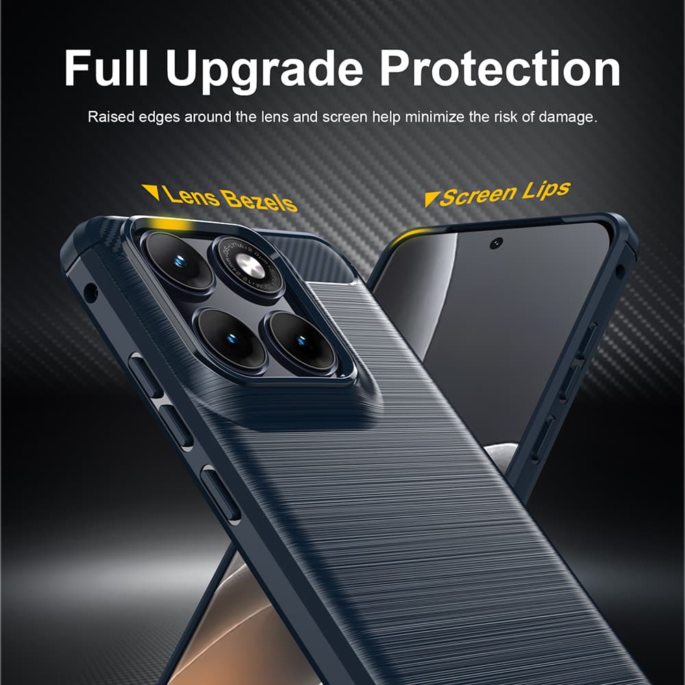 Kryt Techsuit Carbon Silicone Motorola Edge 70 Fusion modrý - náhled 3