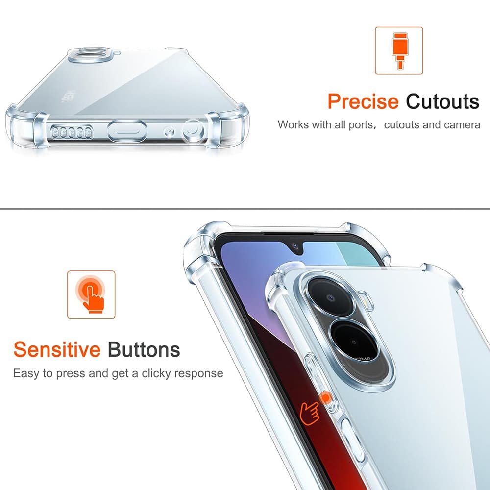 Kryt Techsuit Shockproof Clear Silicone pro Xiaomi Redmi A7 Pro 4G průhledný - náhled 3
