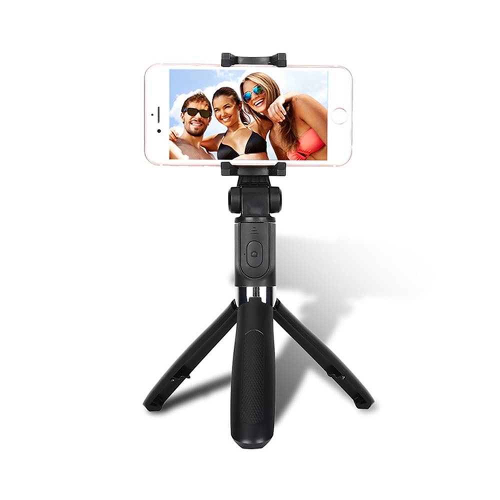 Techsuit Selfie tyč L01s Stativ Bluetooth ovladač 70cm Černá - náhled 3