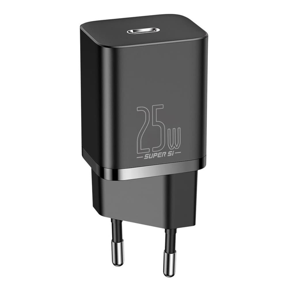 Baseus - nástěnná nabíječka Super Si (TZCCSUP-L01) - včetně kabelu typu C, USB-C, PD25W, 3A, 1m - černá - náhled 3