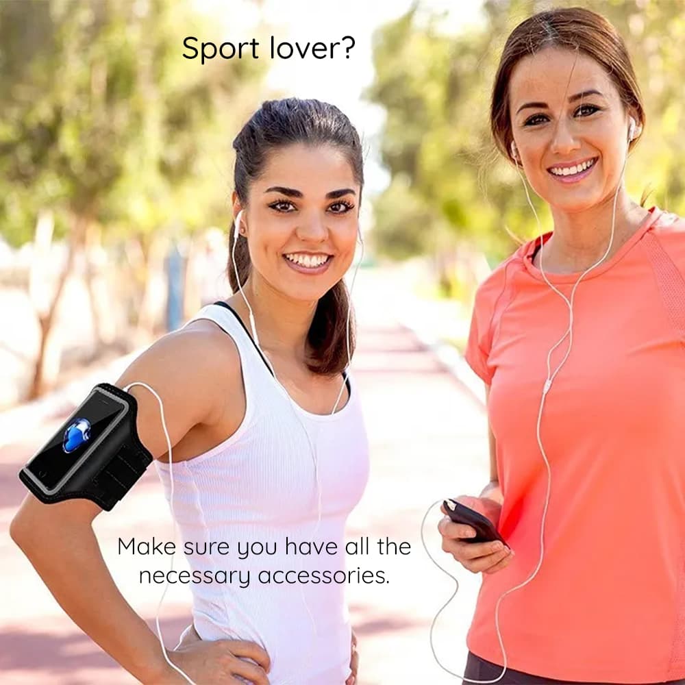 Techsuit Sportovní páska na ruku TH20 na telefony max 6.8 Černá - náhled 3