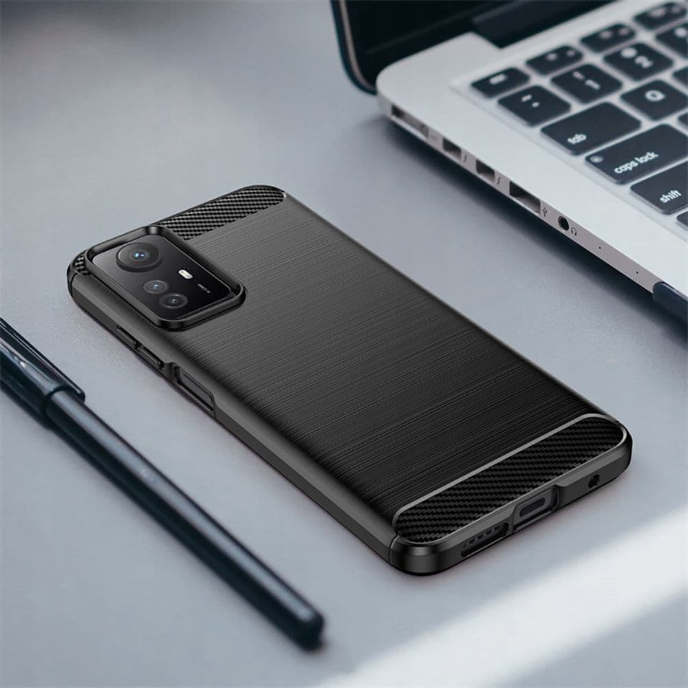 Techsuit Karbon Silikon Xiaomi Redmi Note 12S Černý - náhled 3