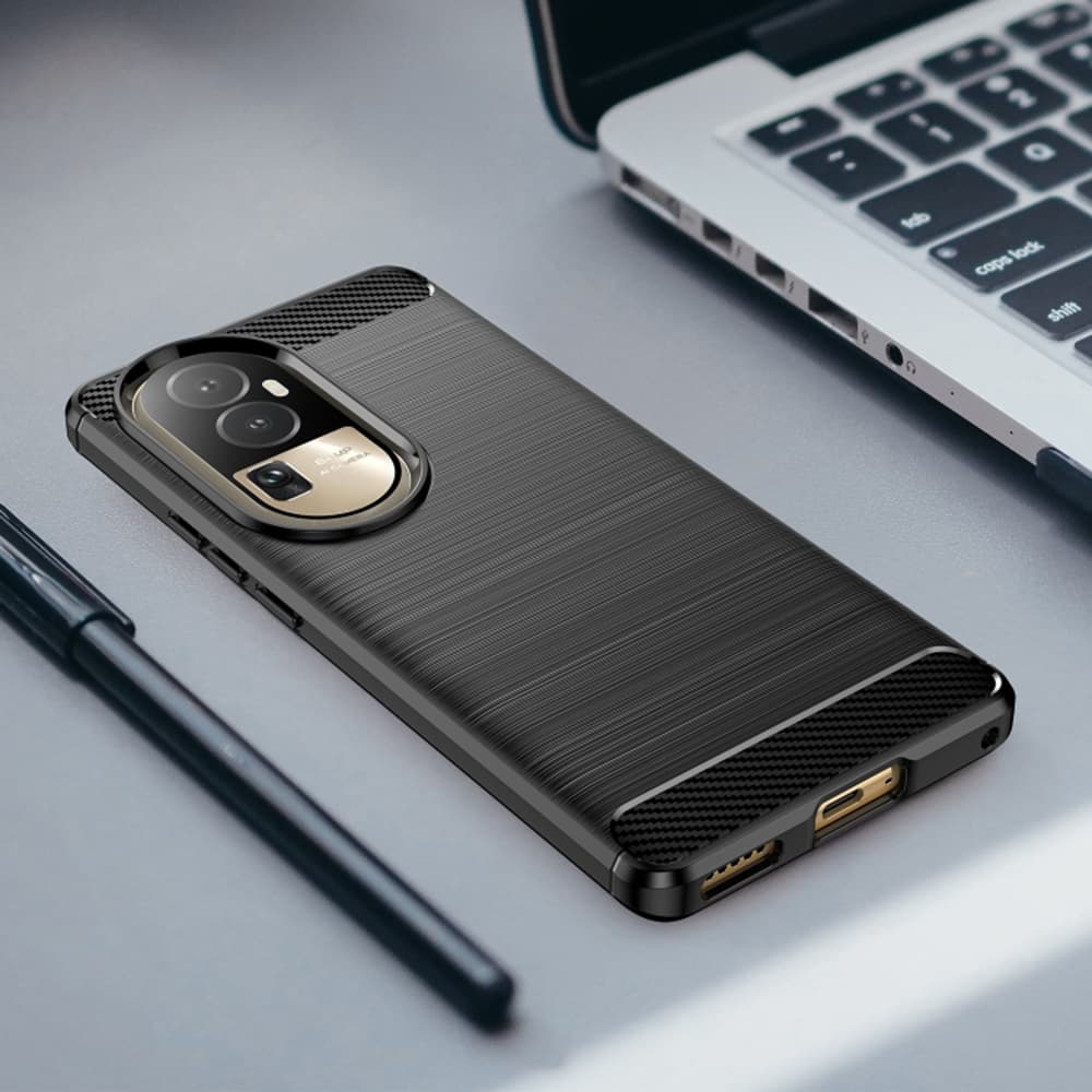 Techsuit Karbon Silikon Oppo Reno10 Reno10 Pro Černý - náhled 3