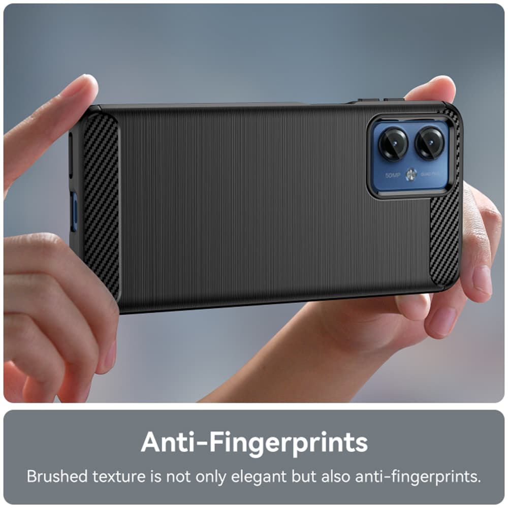 Techsuit Karbon Silikon Motorola Moto G14 Černý - náhled 3