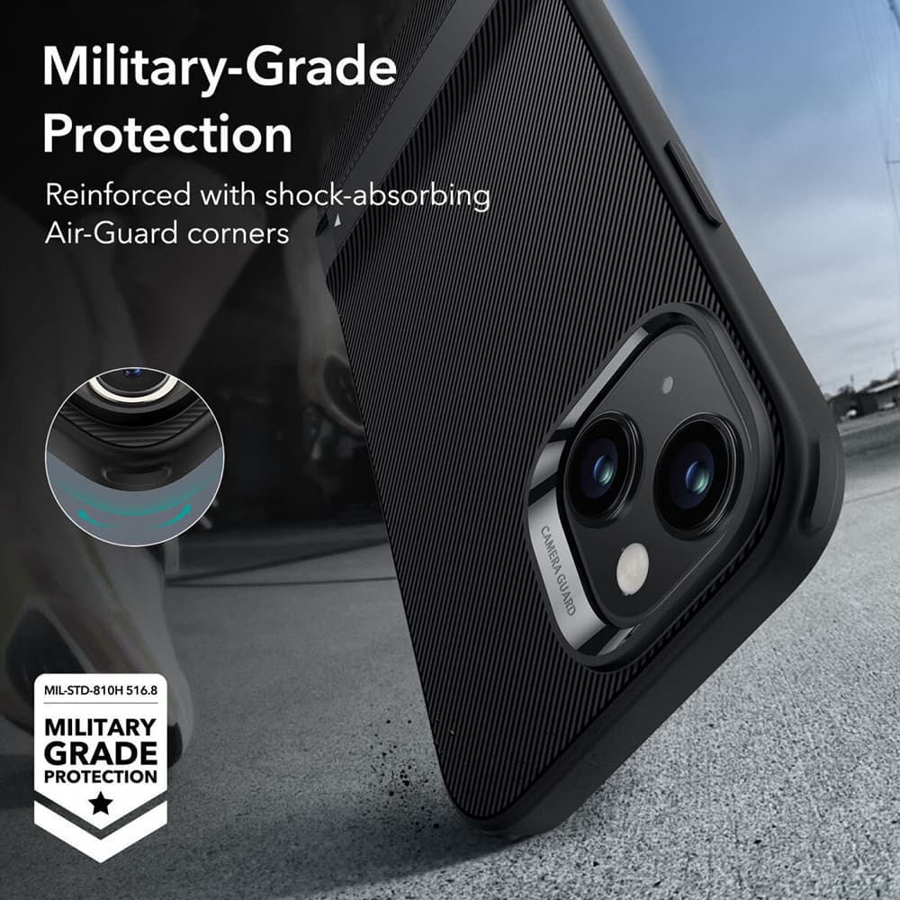 ESR Air Shield Boost Kickstand iPhone 15 Plus Průsvitný Černý - náhled 3
