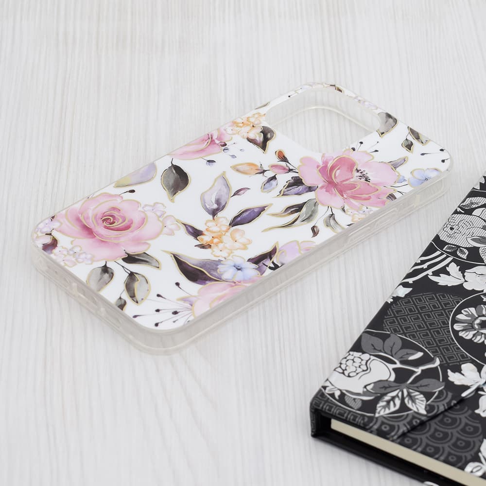 Techsuit Mramorová série iPhone 15 Pro Max Chloe bílá - náhled 3