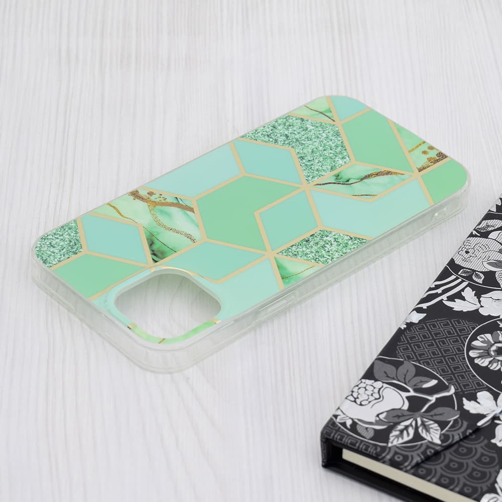 Techsuit Marble Series iPhone 15 Plus Zelený hex - náhled 3