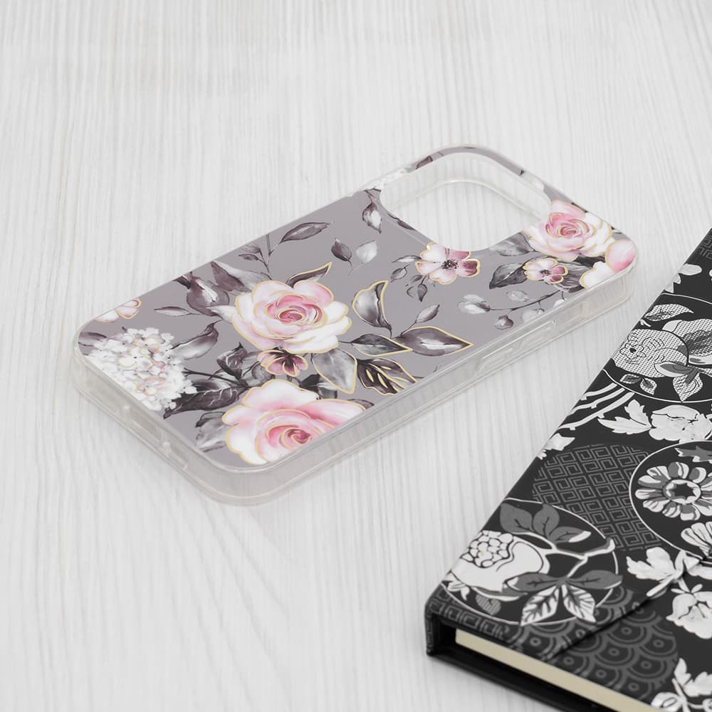 Pouzdro Techsuit Marble Series pro iPhone 15 Pro Bloom of Ruth Gray - náhled 3