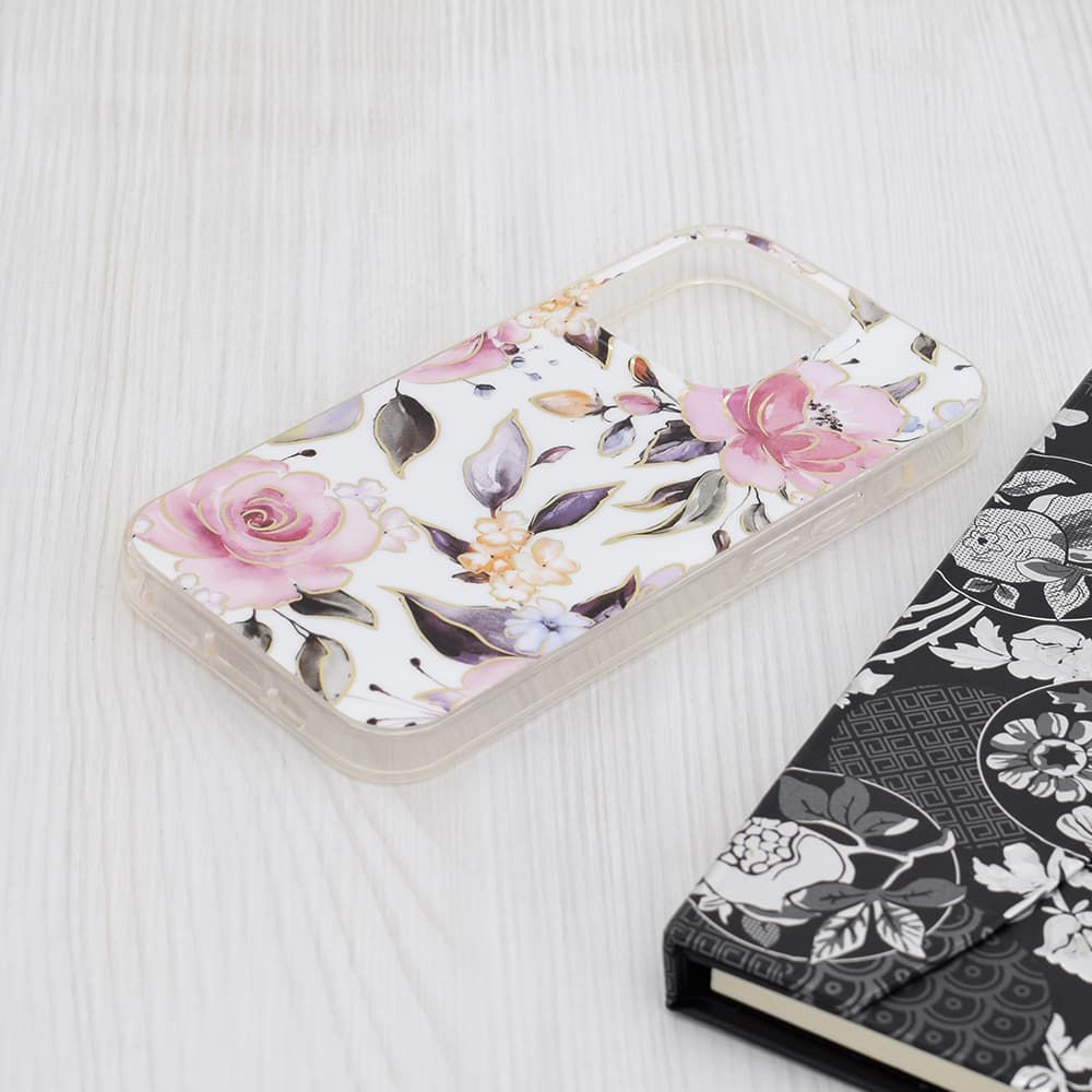 Pouzdro Techsuit Marble Series pro iPhone 15 Pro Chloe White - náhled 3