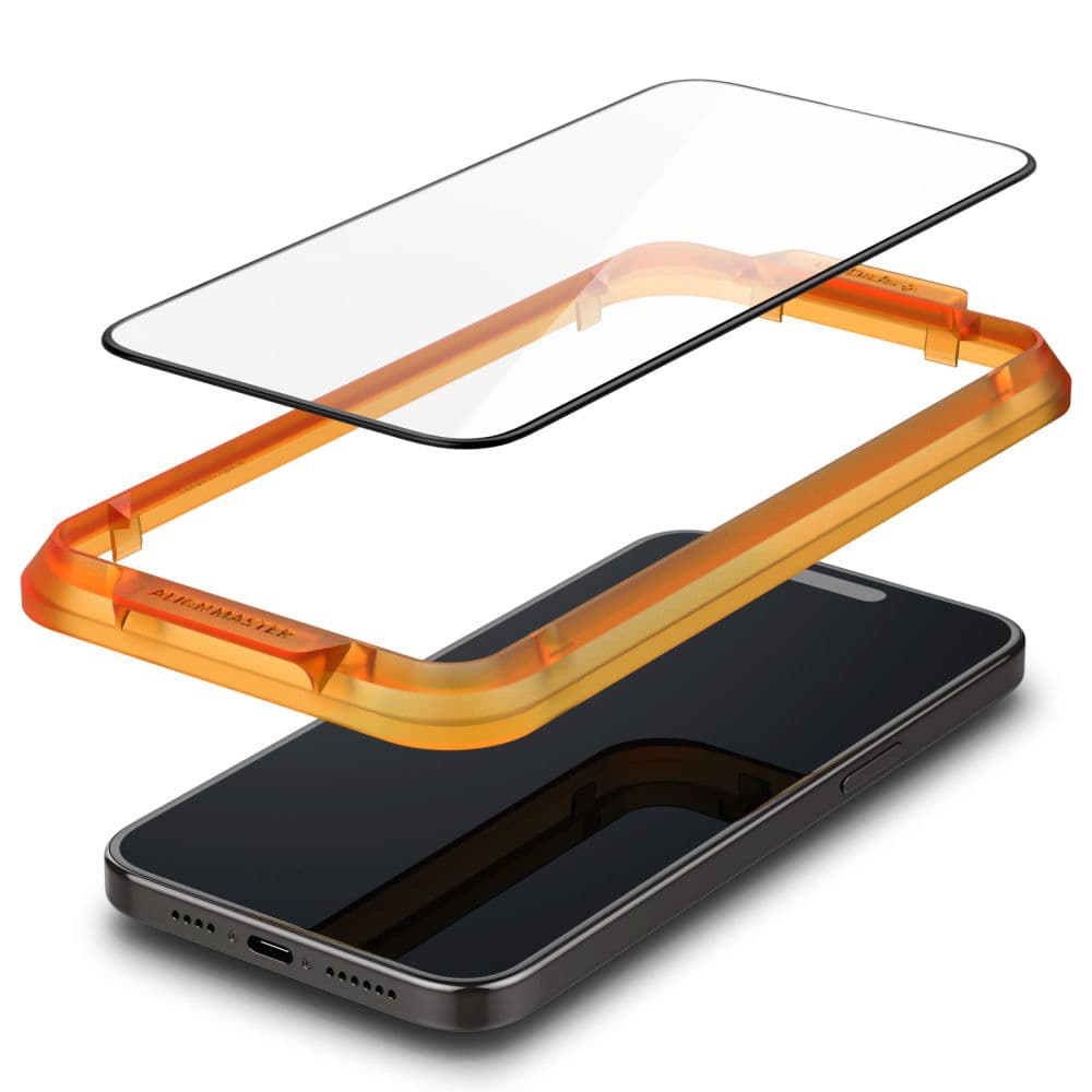 Spigen Glas.tR Align Master iPhone 15 dvojbalení černá - náhled 3