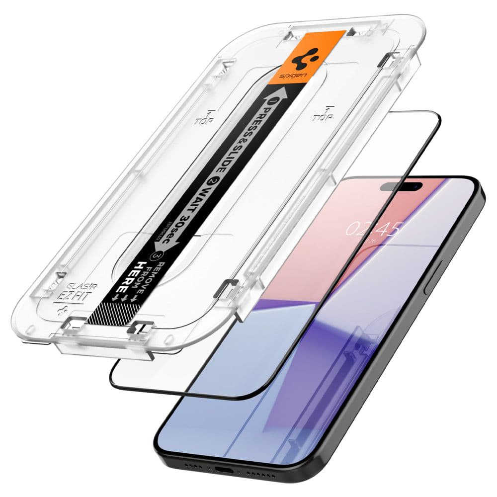 Spigen Glas.tR EZ-FIT iPhone 15 Pro Max Černá - náhled 3