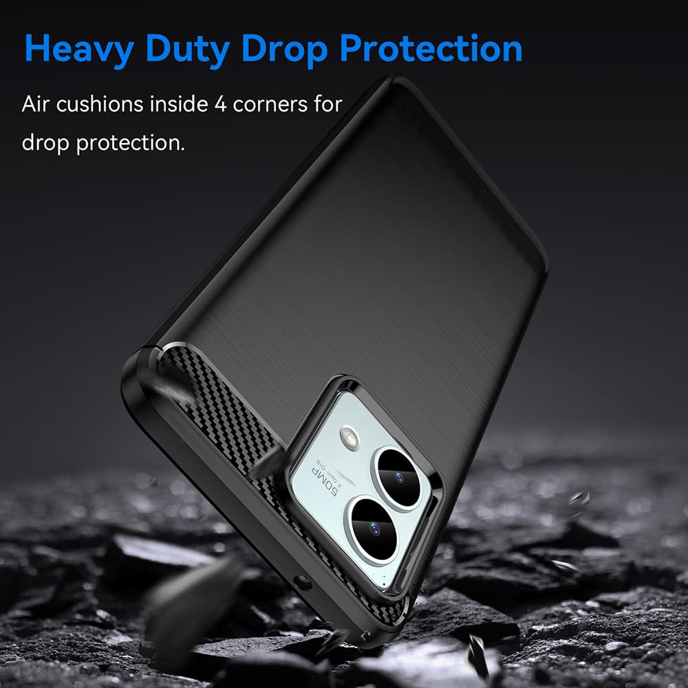 Techsuit Karbon Silikon Motorola Moto G84 Černý - náhled 3