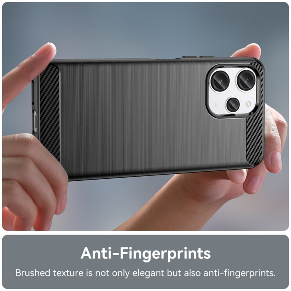 Techsuit Karbon Silikon Kryt Xiaomi Redmi 12 4G 12 5G Černý - náhled 3