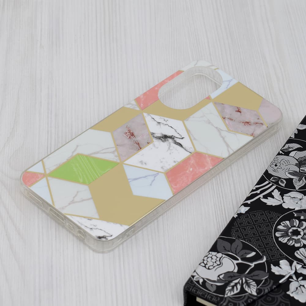 Techsuit Mramorová série Oppo A78 4G Fialový hex - náhled 3