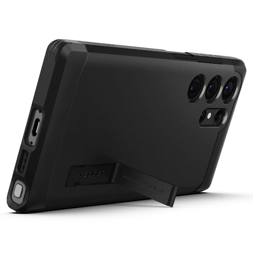 Pouzdro Spigen Tough Armor pro Samsung Galaxy S23 Ultra černé - náhled 3