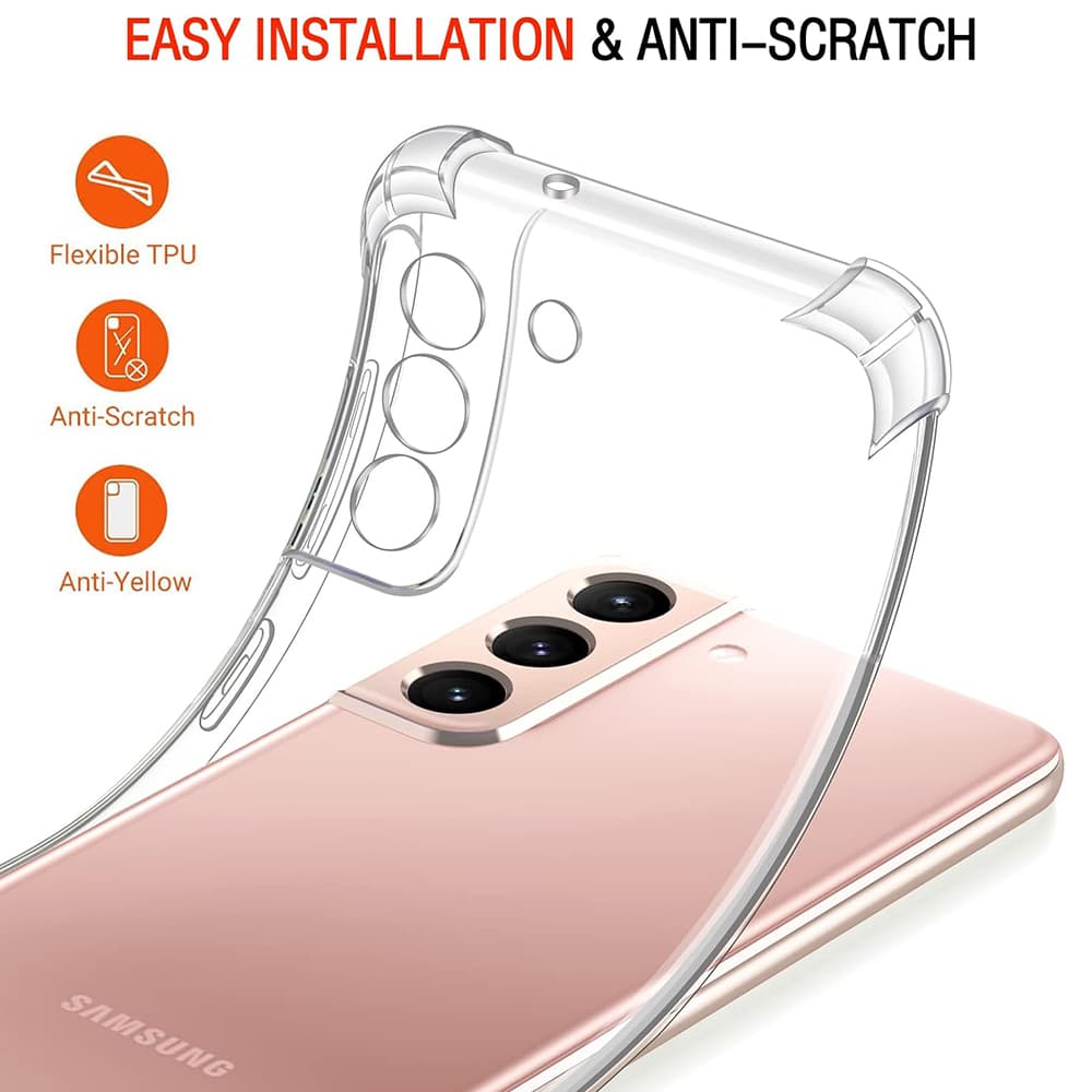 Techsuit nárazuvzdorný průhledný silikon Samsung Galaxy S22 5G - náhled 3