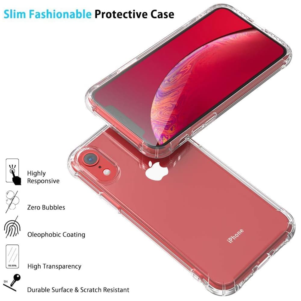 Techsuit Nárazuvzdorný Průhledný Silikon iPhone XR Clear - náhled 3