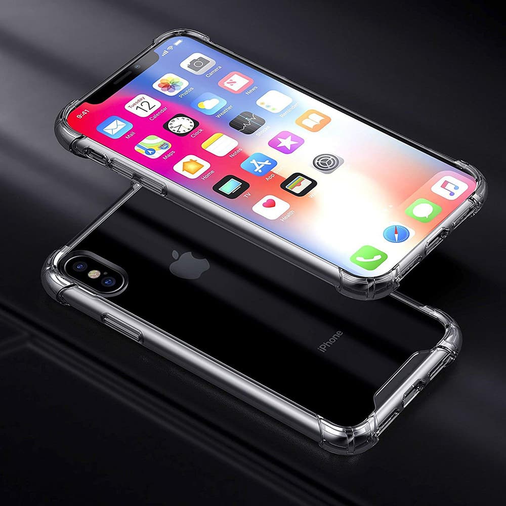 Techsuit Nárazuvzdorný Průhledný Silikon iPhone XS Max Clear - náhled 3