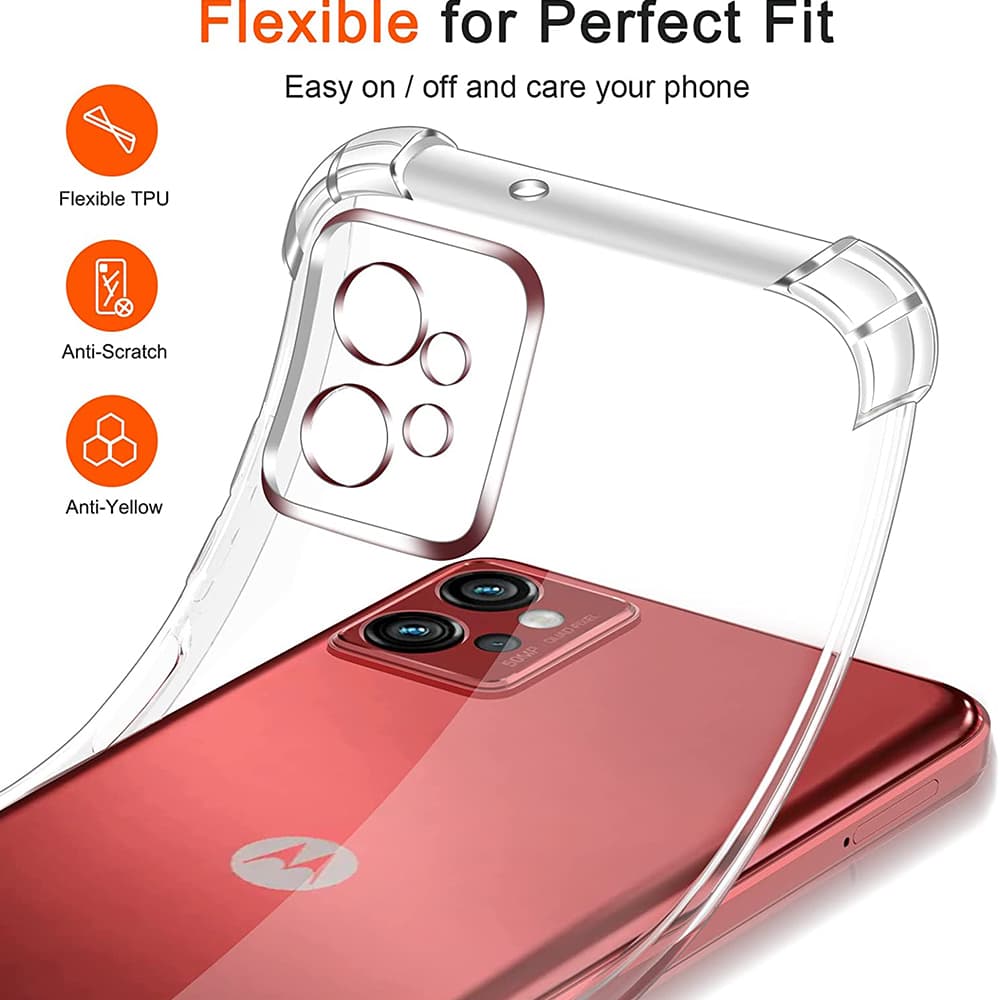 Techsuit Nárazuvzdorný Průhledný Silikon Motorola Moto G32 Clear - náhled 3